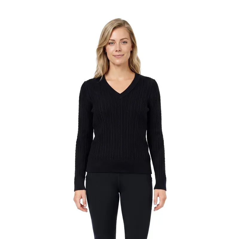 WeatherBeeta Cable V-Neck Pullover - Black