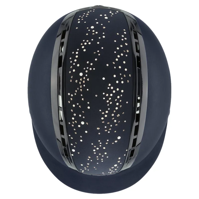 Uvex Suxxeed Diamond Riding Hat - Navy/Rose-3