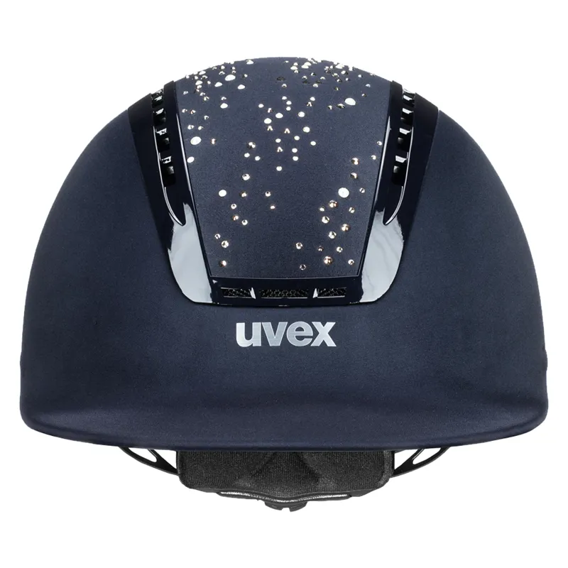 Uvex Suxxeed Diamond Riding Hat - Navy/Rose-1