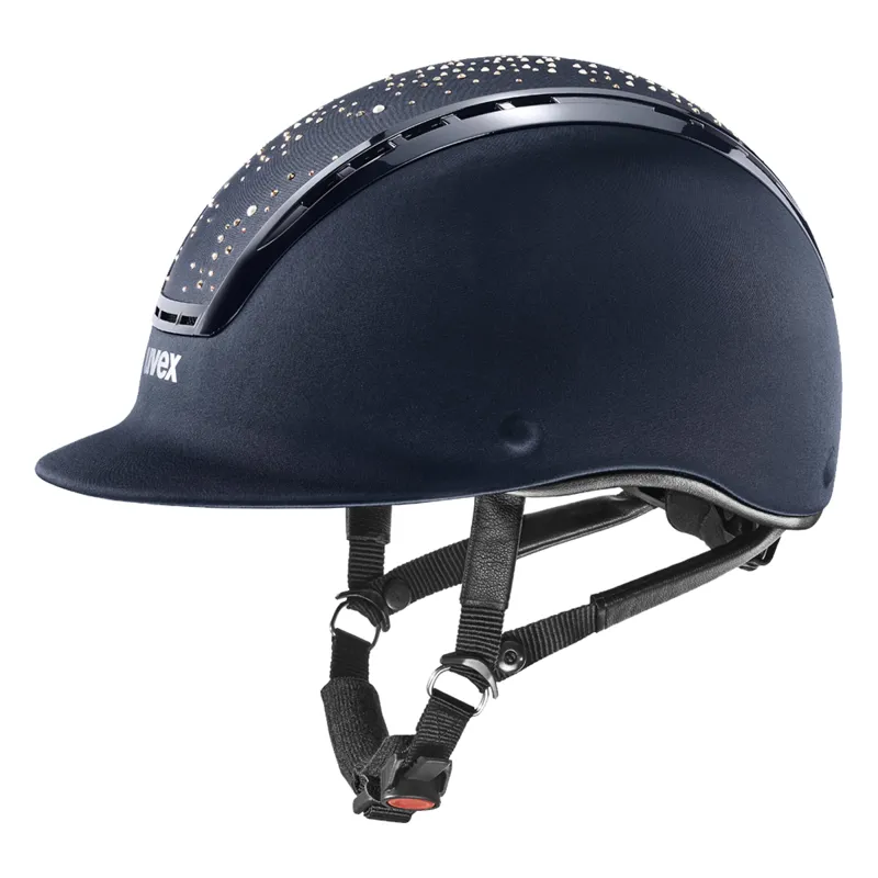 Uvex Suxxeed Diamond Riding Hat - Navy/Rose