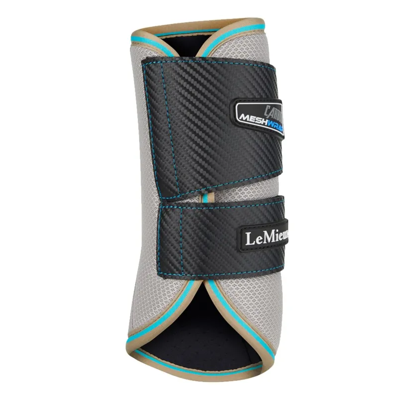 LeMieux Carbon Mesh Wrap Boots - Azure-3