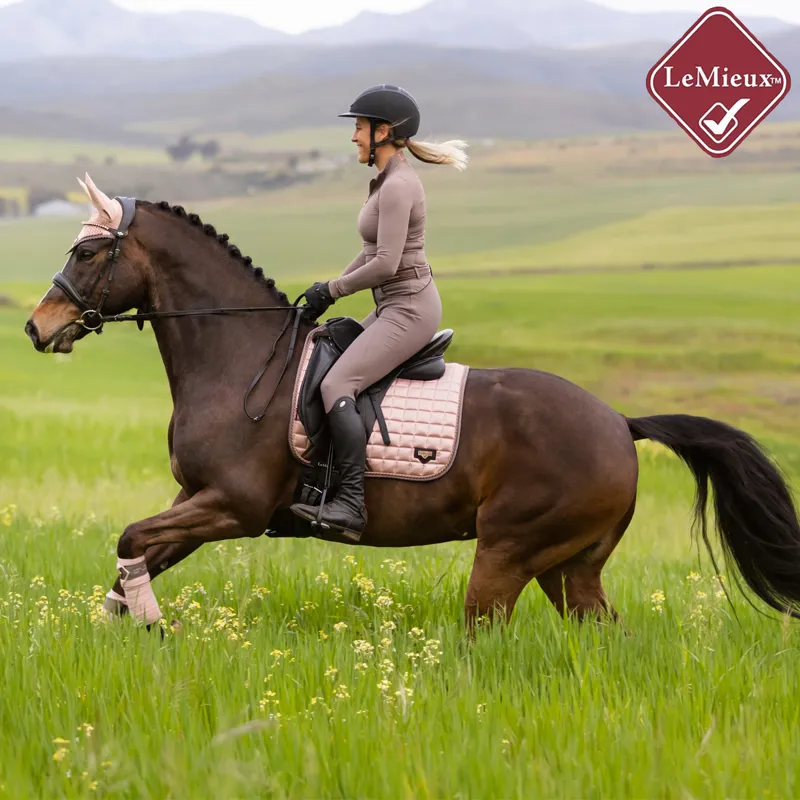 LeMieux Loire Classic Satin Dressage Saddlepad - Rose-2