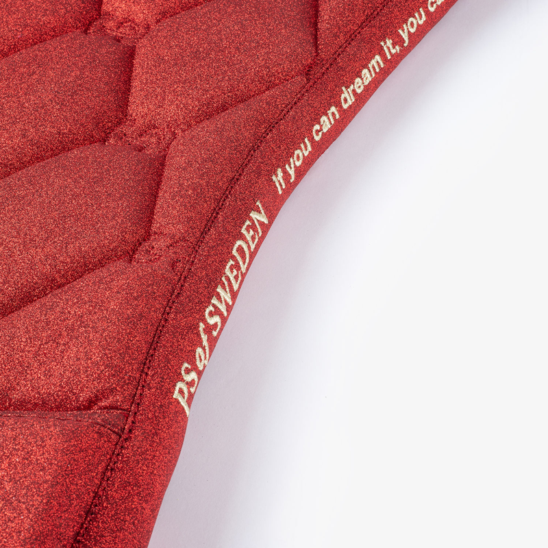 PS of Sweden Stardust Dressage Saddle Pad - Dark Red-2