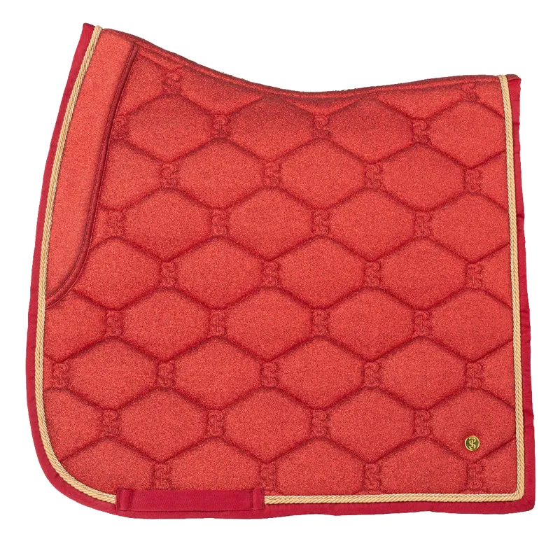 PS of Sweden Stardust Dressage Saddle Pad - Dark Red