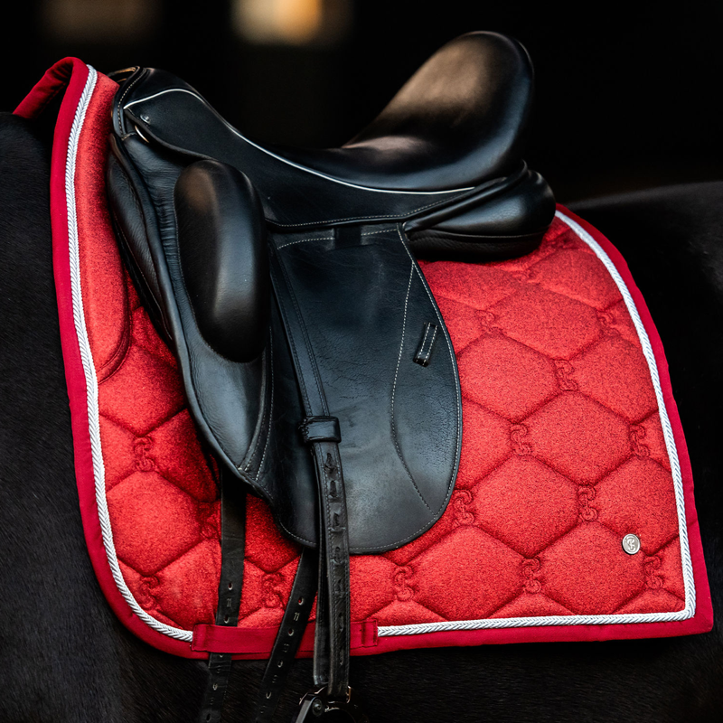 PS of Sweden Stardust Dressage Saddle Pad - Dark Red-1