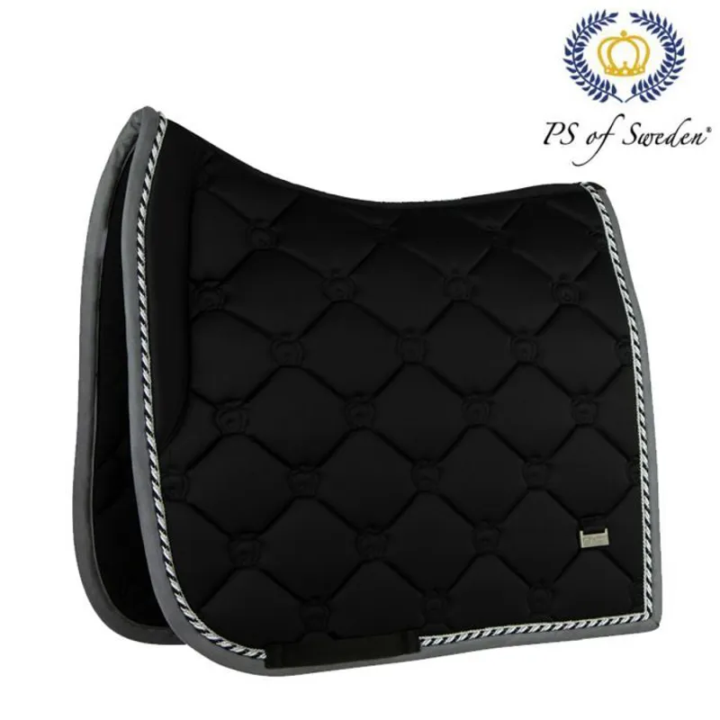 PS Of Sweden Monogram Dressage Saddlepad - Anthracite & Black-2