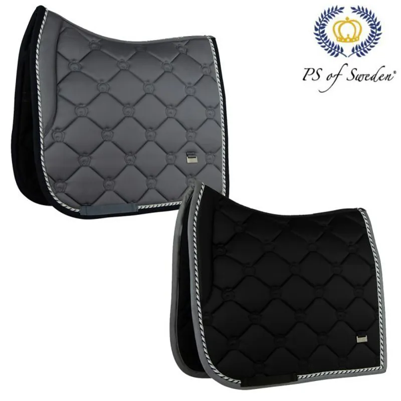 PS Of Sweden Monogram Dressage Saddlepad - Anthracite & Black