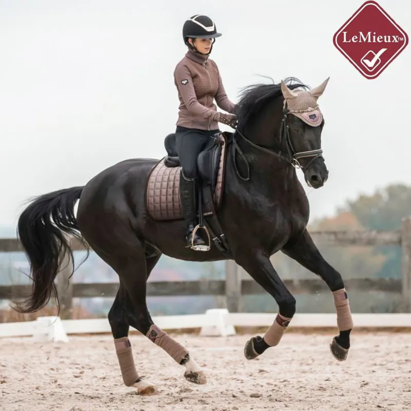 LeMieux Spectrum Satin Dressage Saddlepad - Mocha-1