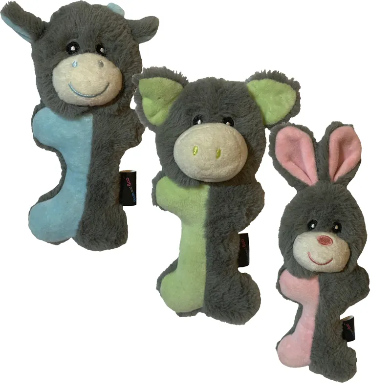 Hem and Boo Puppy Plush Bone Toy