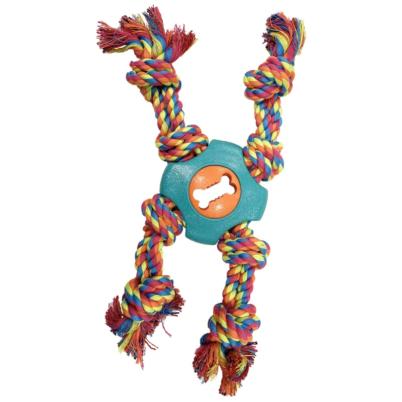 Hem and Boo Treat Dispenser Rope Toy