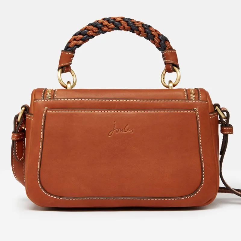 Joules Dudley Luxe Leather Cross Body Bag Tan