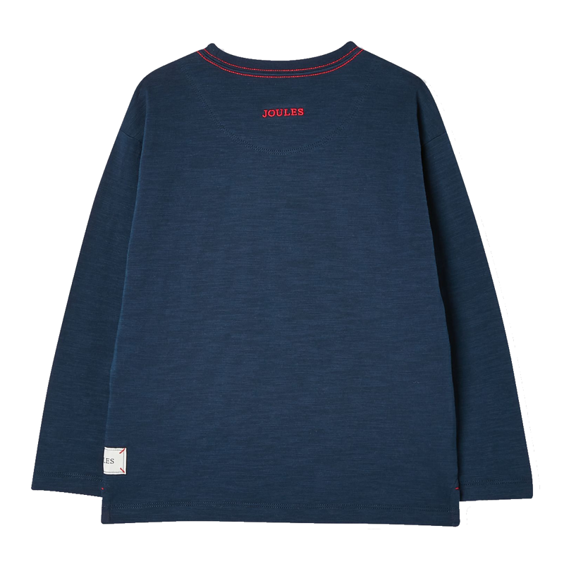 Joules Dylan Children's Long Sleeve Dinosaur T-Shirt - French Navy-1