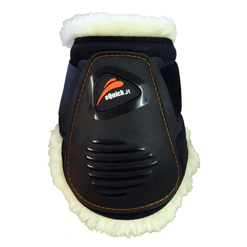 eQuick eShock Rear Fetlock Boots Medium Brown