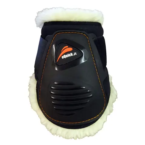 eQuick eShock Rear Fetlock Boots Medium Brown eQuick eShock Rear Fetlock Boots Medium Brown