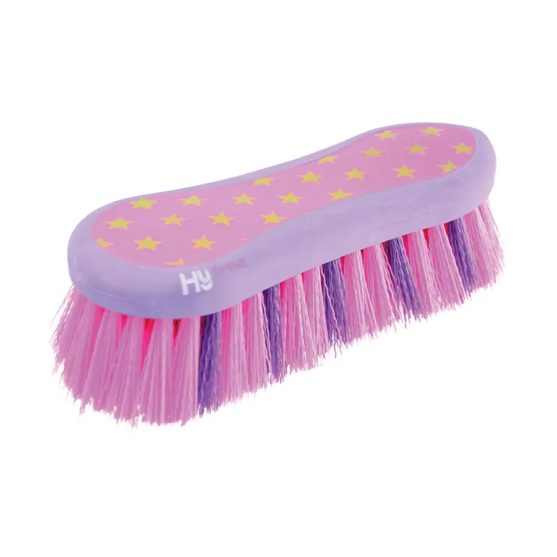 Hy Equestrian Easy Grip Dandy Brush - Pink
