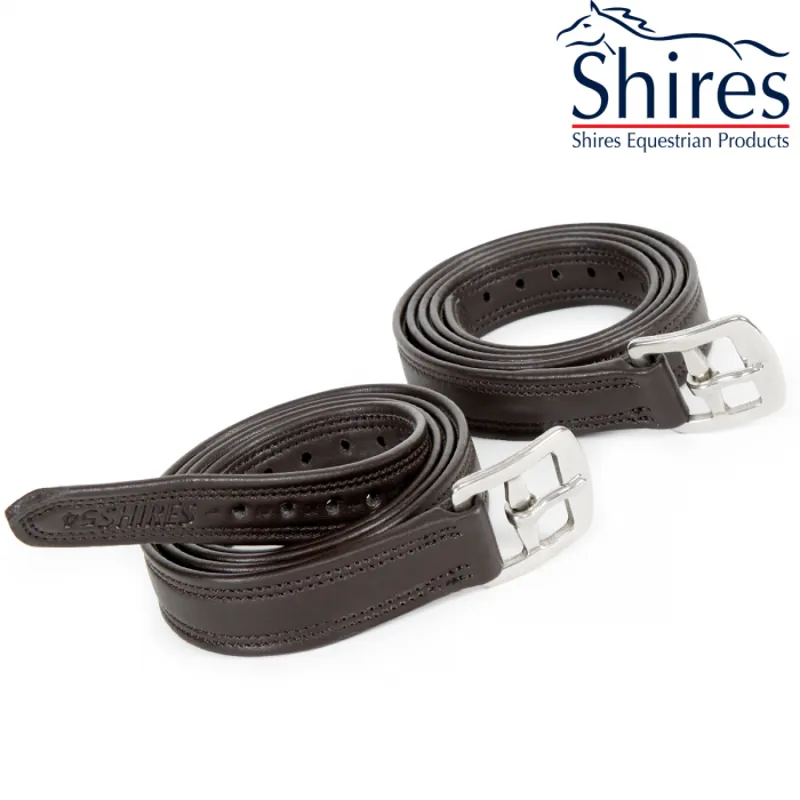 Shires Easy Care Non-Stretch Stirrup Leathers - Havana
