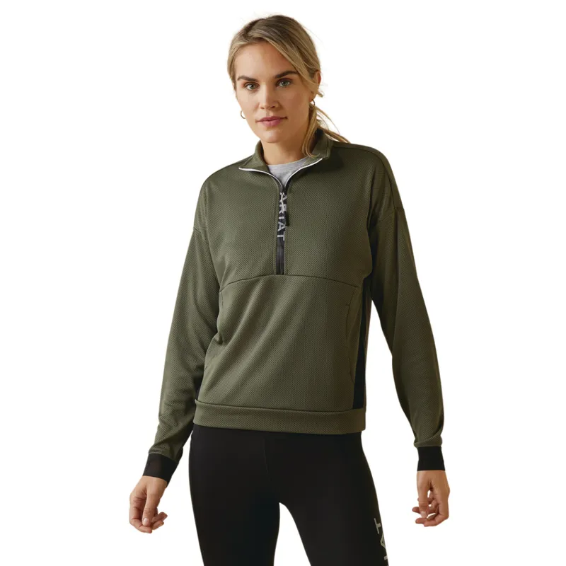 Ariat Women's Breathe 1/2 Zip Sweatshirt - Beetle