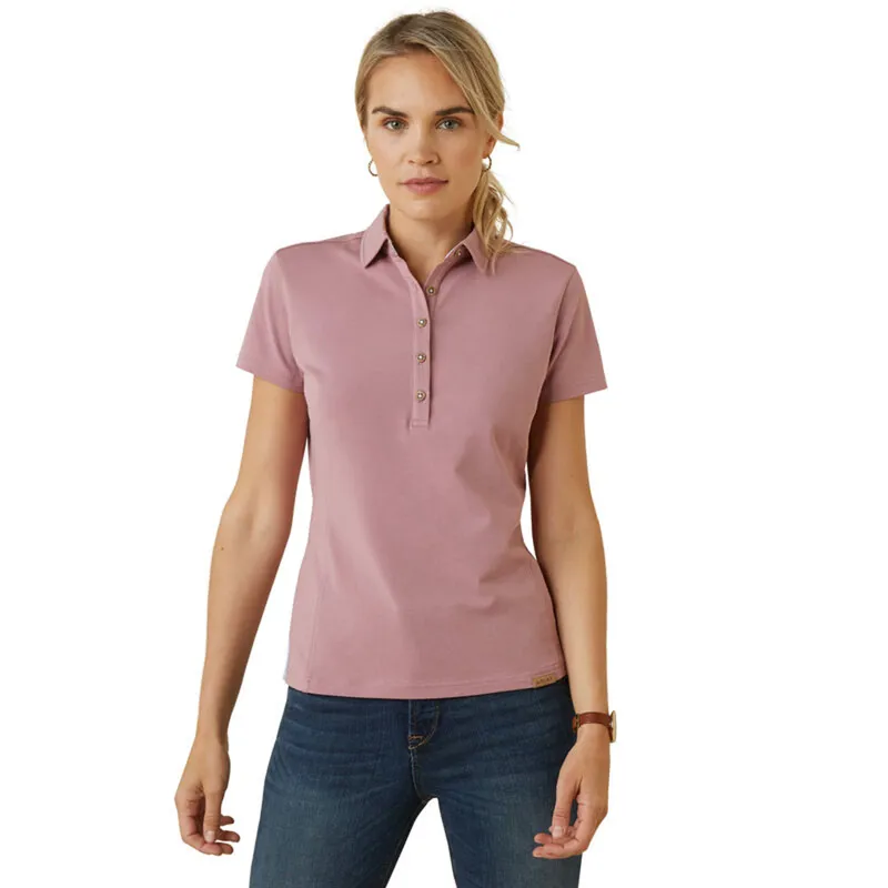Ariat Women's Cloverdale Polo - Nostalgia Rose