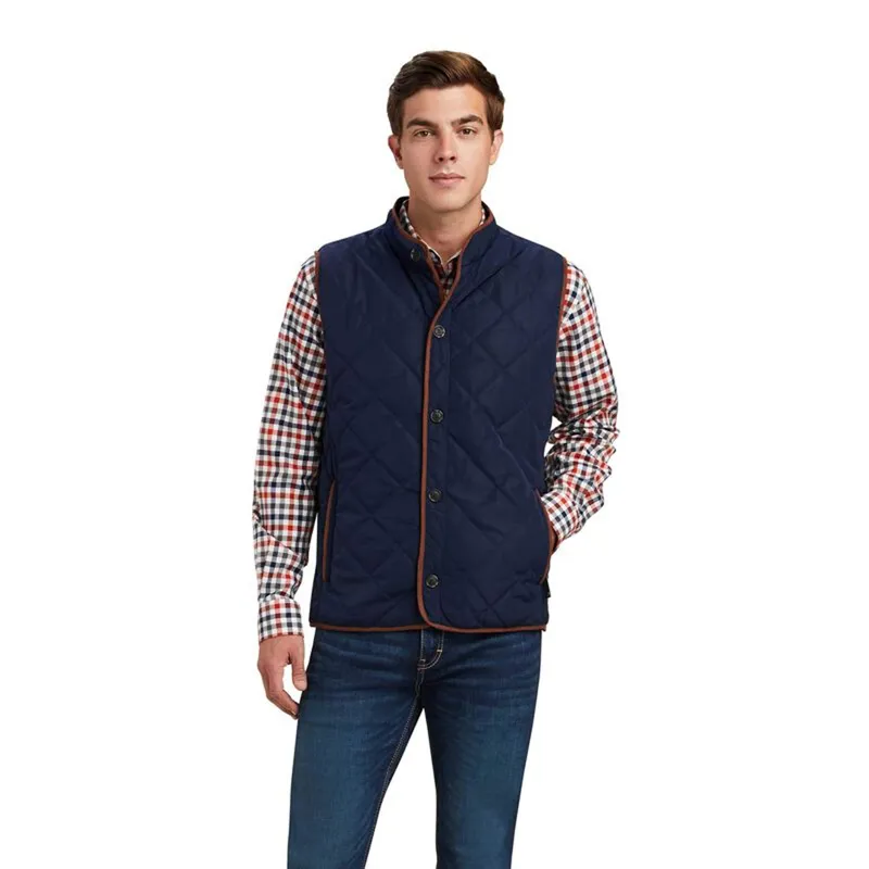 Ariat Men's Woodside Quilted Gilet - Navy