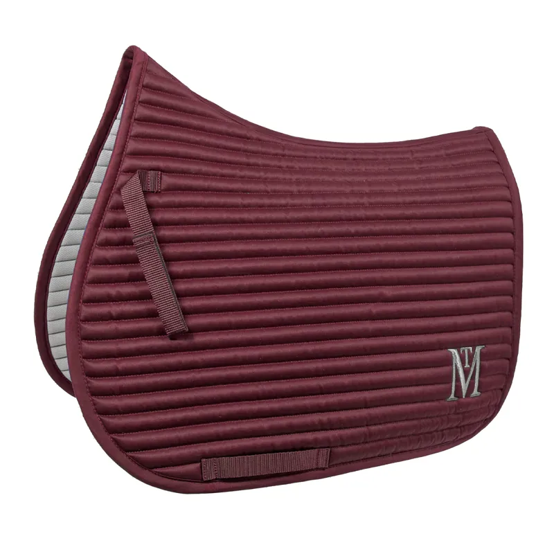 Mark Todd Quilted Saddle Pad - Burgundy/Silver