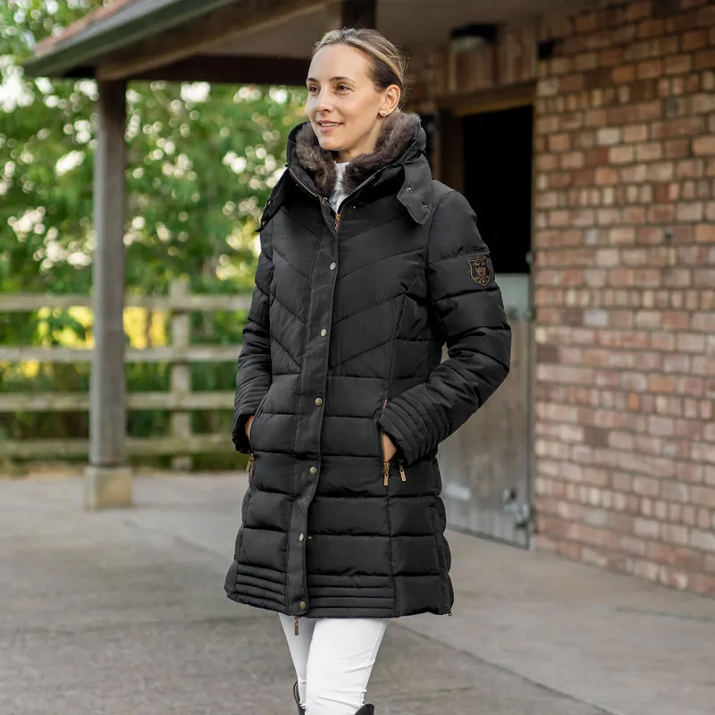 Mark Todd Deluxe Long Padded Coat - Black