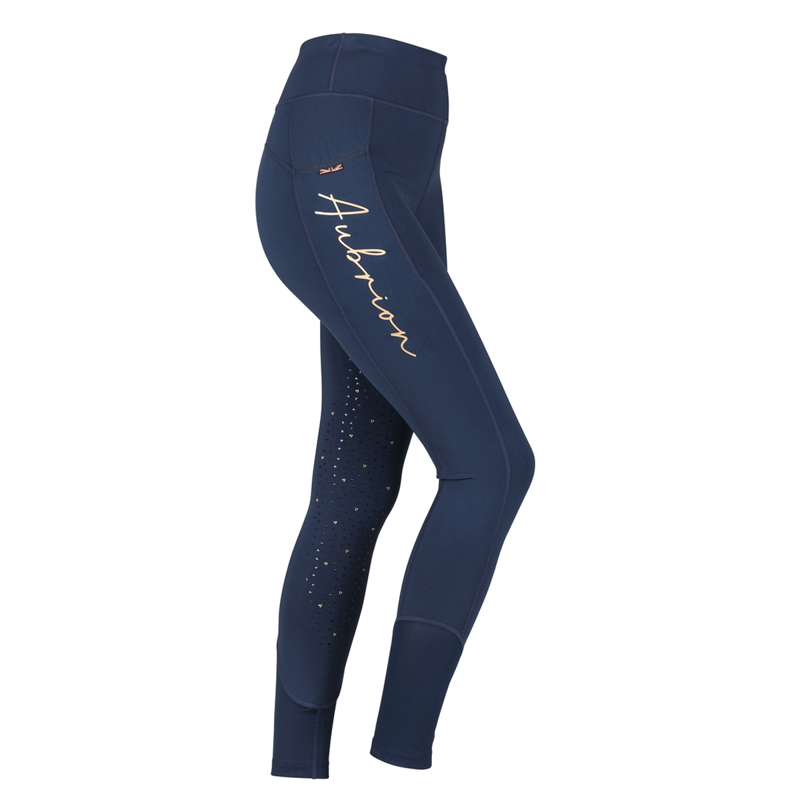 Aubrion Team Sculpt Riding Tights - Navy Blue