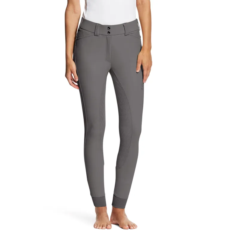 Ariat Women's Tri Factor Grip Full Seat Breeches - Plum Grey