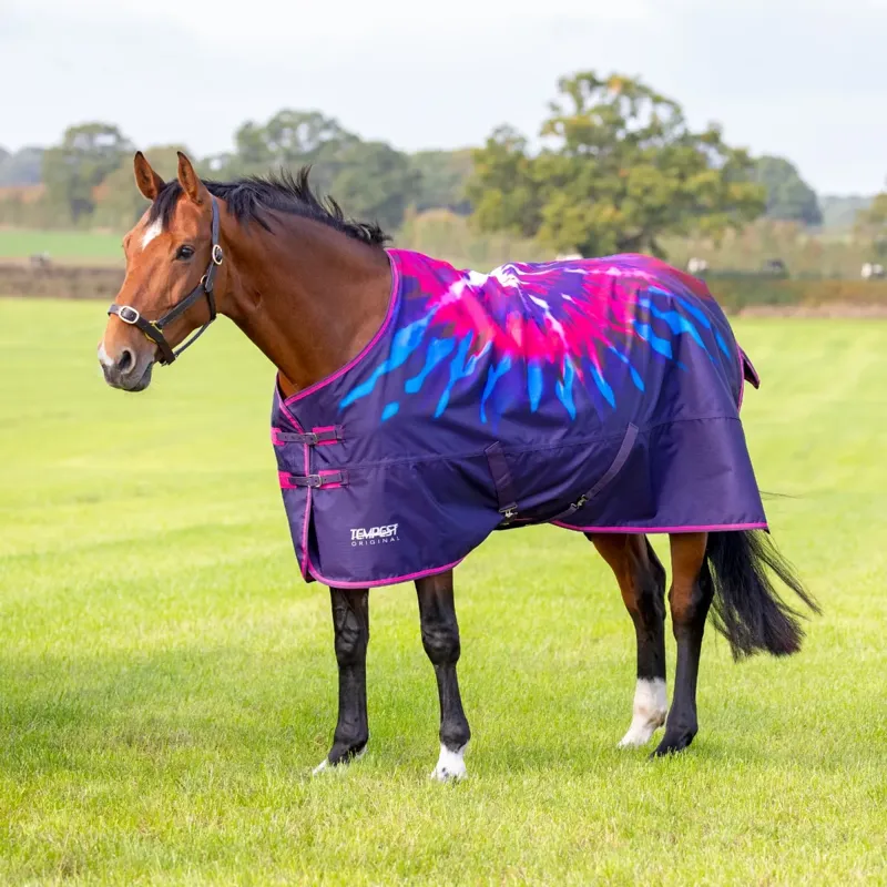 Shires Tempest Original 100 Turnout Rug - Pink Tie Dye