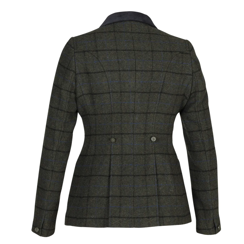 Aubrion Ladies Saratoga Jacket - Dark Green Check-1