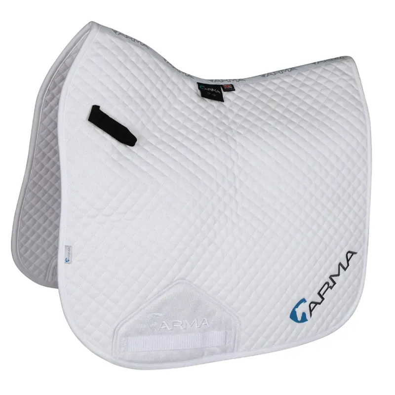 Shires ARMA Branded Dressage Saddlecloth - White