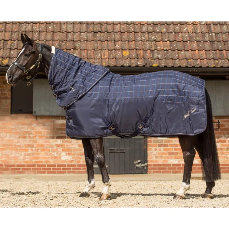 Mark Todd Ultimate Heavyweight Stable Rug - Plaid Navy/Beige/Royal - No Neck