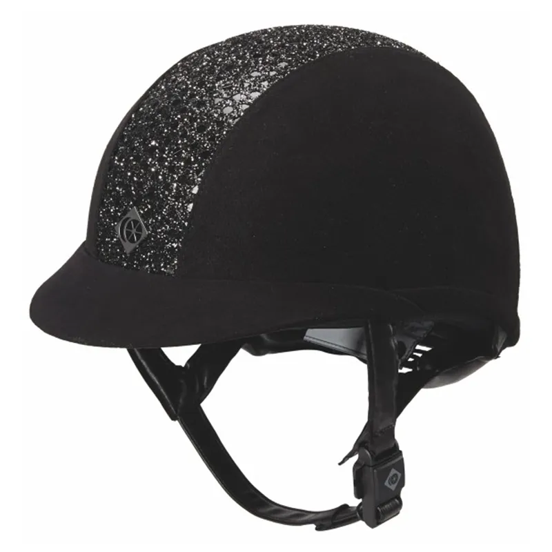 Charles Owen AYR8 Plus Ventilated Riding Hat 60cm Black Sparkly