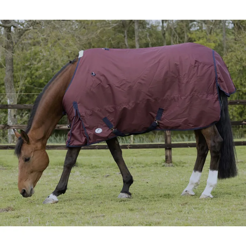 JHL Essential Lightweight Turnout Rug - Burgundy/Navy
