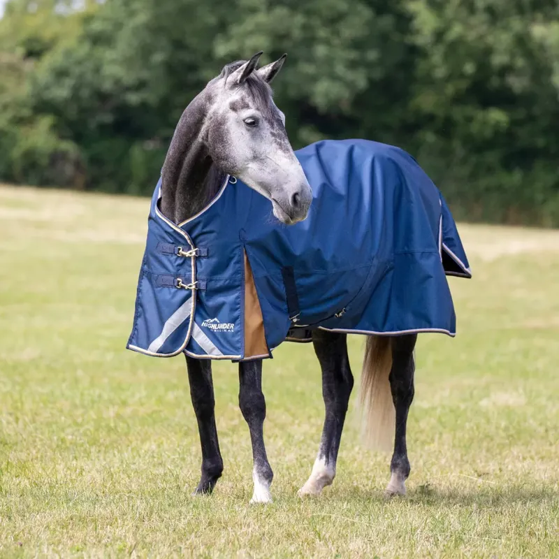 Shires Highlander Plus Lite Turnout Rug - Navy