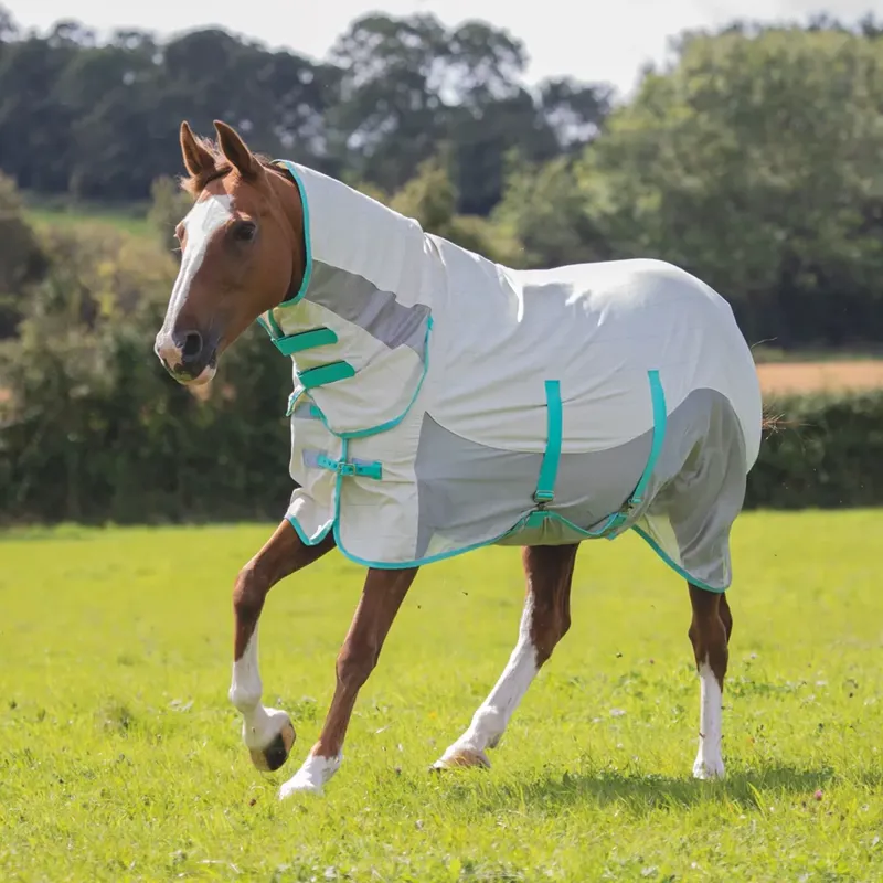 Shires Tempest Original Summer Shield Rug with Mesh - White Check