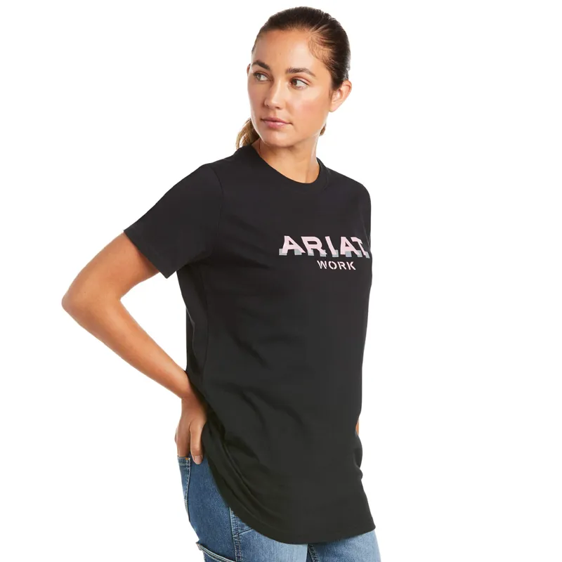 Ariat Women's Rebar Cotton Strong Logo T-Shirt - Navy