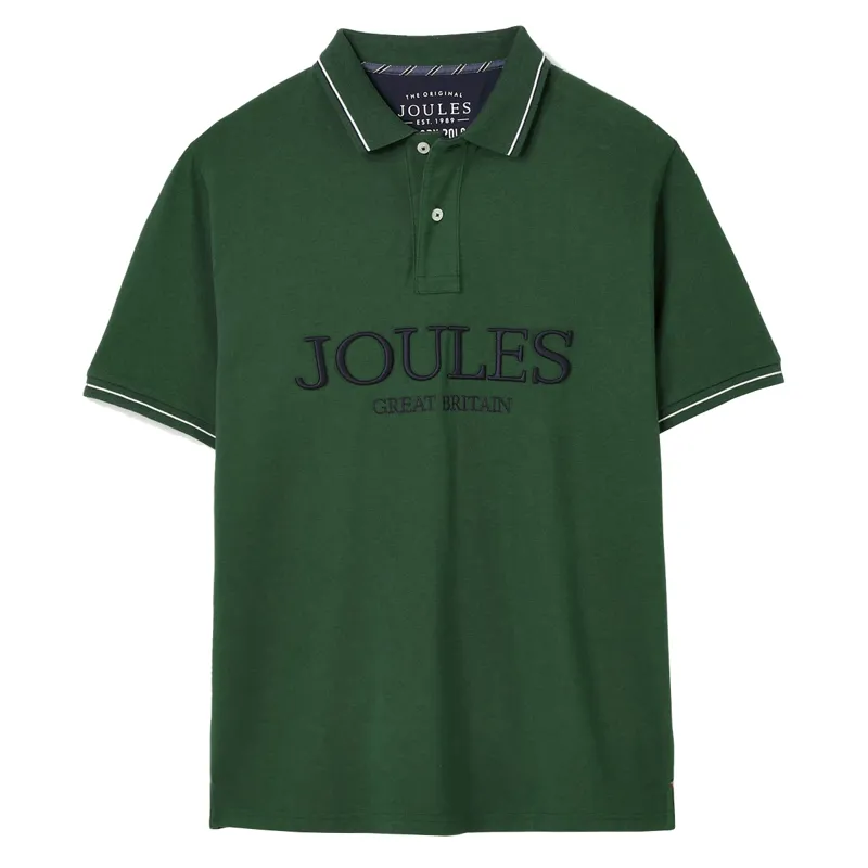Joules Branded Polo Shirt - Dark Green