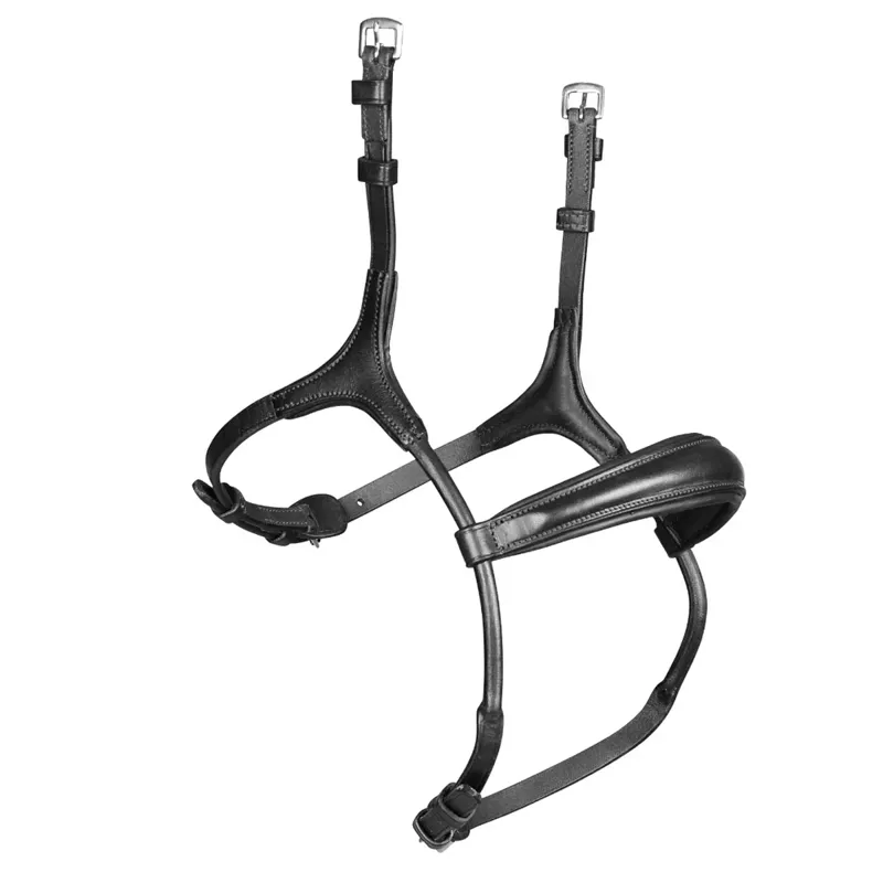 Shires Velociti Lusso Rolled Padded Cavesson Noseband - Black