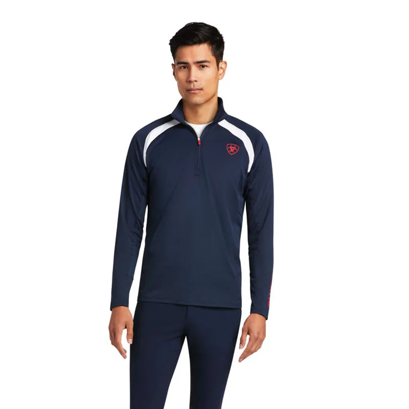 Ariat Men's Sunstopper 1/4 Zip Baselayer - Team