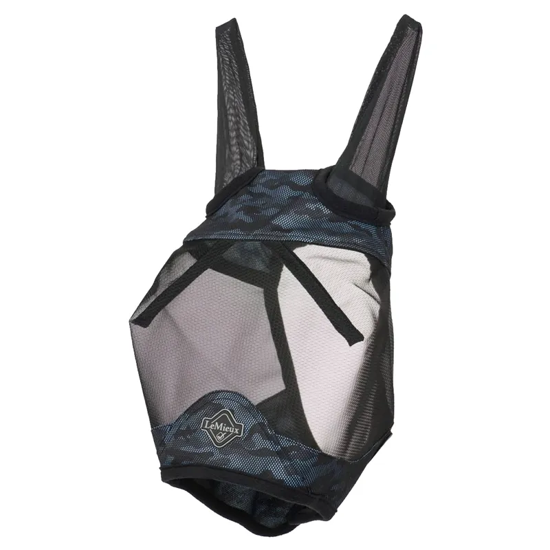 LeMieux Visor-Tek Half Fly Mask - Camo Blue