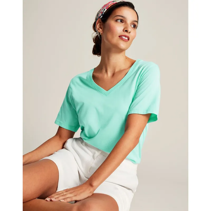 Joules Emily V Neck T-Shirt - Turquoise-1