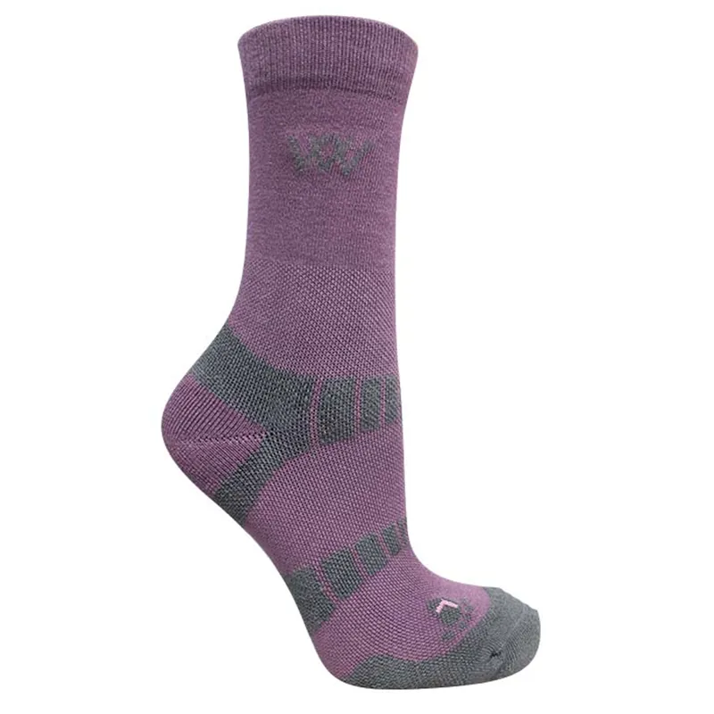 Woof Wear Short Bamboo Waffle Socks - Heather