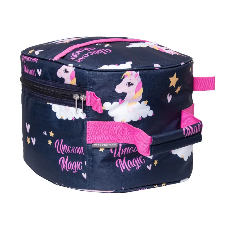 Hy Equestrian Unicorn Magic Hat Bag - Navy/ Pink