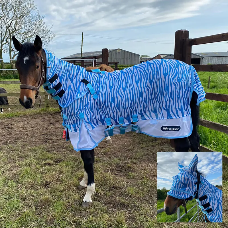 John Whitaker Airton Fly Rug - Blue Zebra