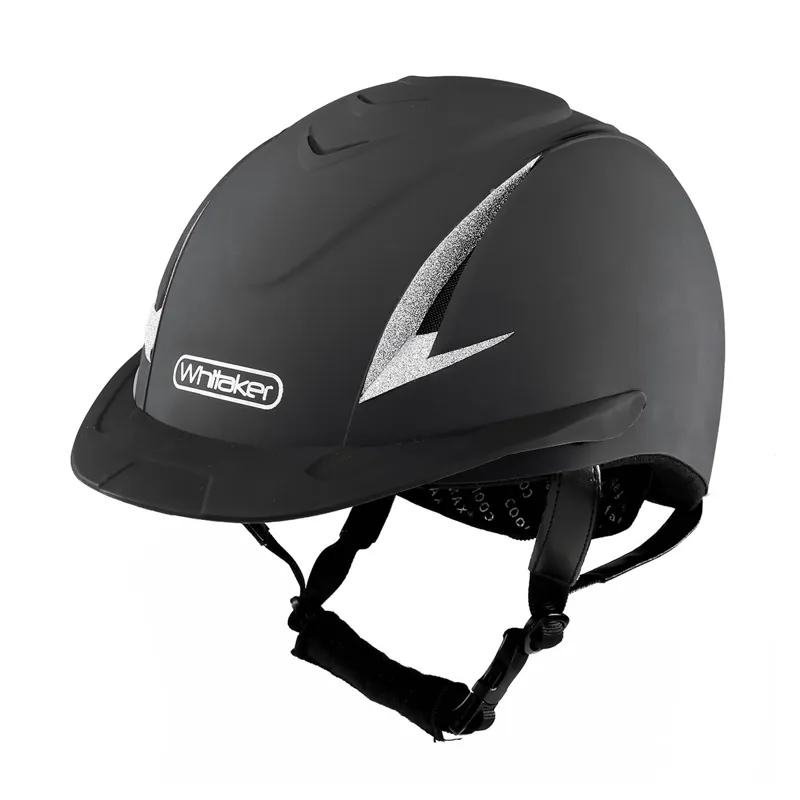 John Whitaker NRG Helmet With Sparkles - Black/Silver