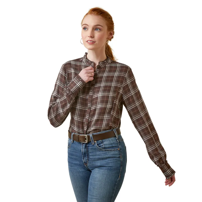 Ariat Women's Clarion Blouse - Mole Plaid
