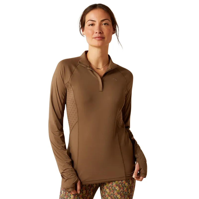Ariat Women's Lowell 2.0 1/4 Zip Baselayer - Canteen