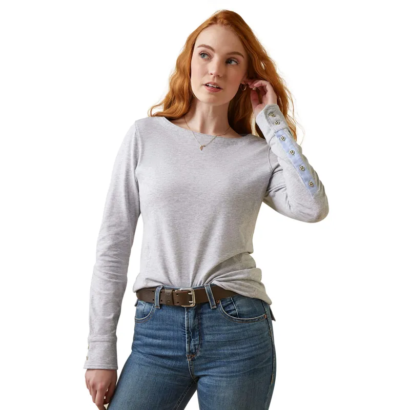 Ariat Women's Olema Long Sleeve Top - Heather Gray