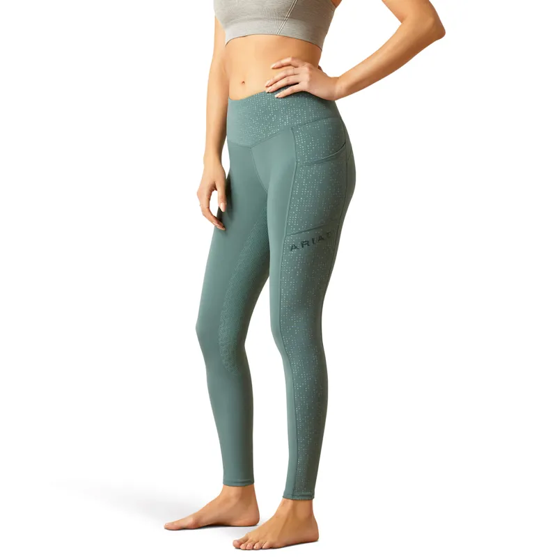 Ariat Women's Eos Lumina Full Seat Tights - Silver Pine