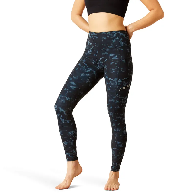 Ariat Women's Eos Print Full Seat Tights - Stormy Skies